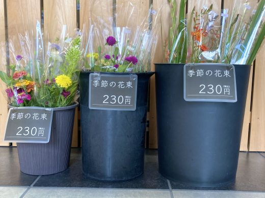 季節のお花、野菜が入荷しました。